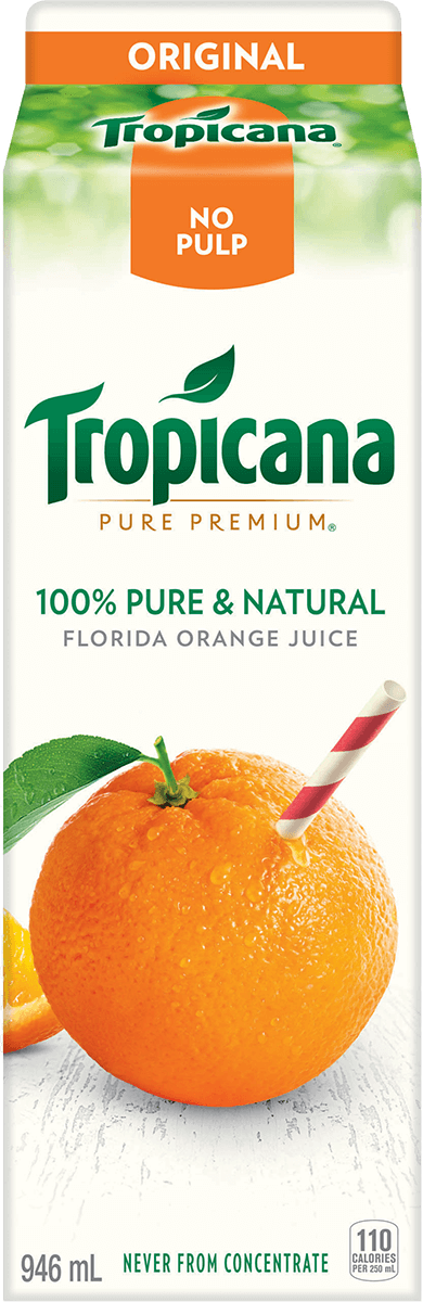 Tropicana 100 % Pure Orange Juice - No Pulp