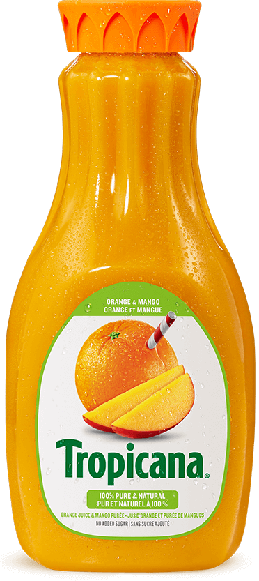 Jus Tropicana® Pur À 100 %  Jus D’orange Et Purée De Mangue