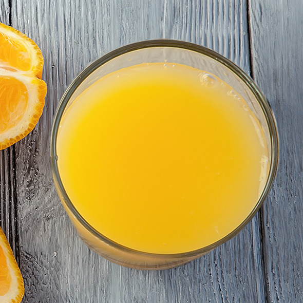 Orange juice glass
